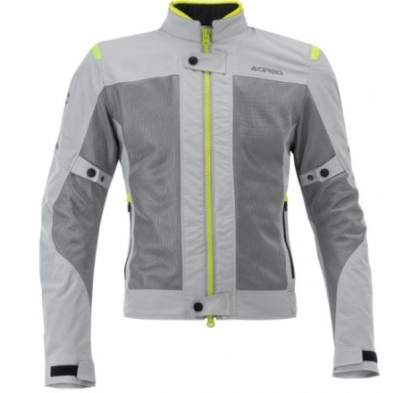 Chaqueta Mujer Acerbis Ramsey Vented CE Gris Amarillo Front