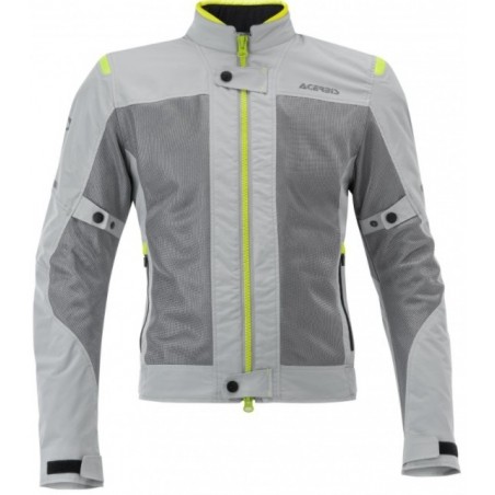 Chaqueta Mujer Acerbis Ramsey Vented CE Gris Amarillo Front