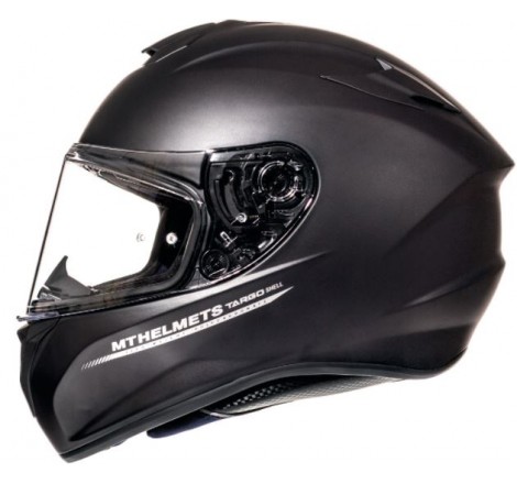 Casco Mt Targo Solid A1 Negro Mate Lateral