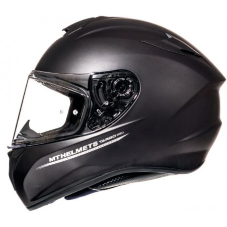 Casco Mt Targo Solid A1 Negro Mate Lateral